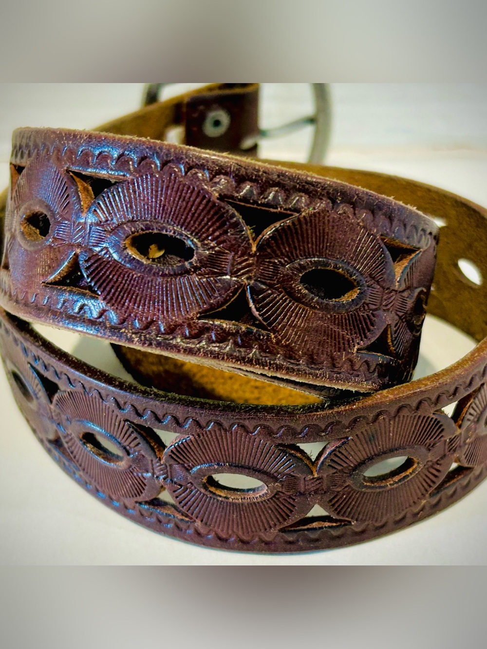 Lucky brand brown leather belt sz S